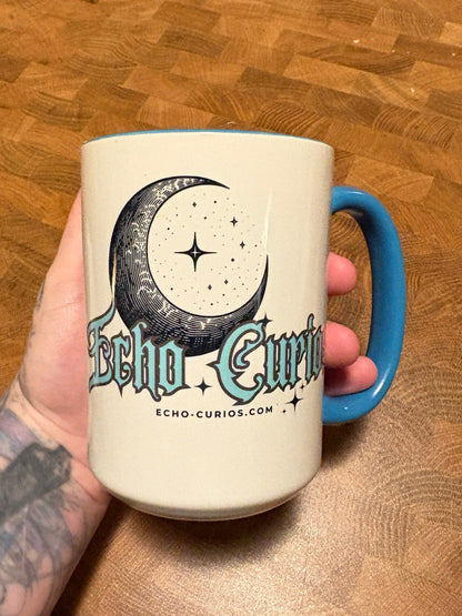 "Esnaeu" Teal Lined Coffee Mug