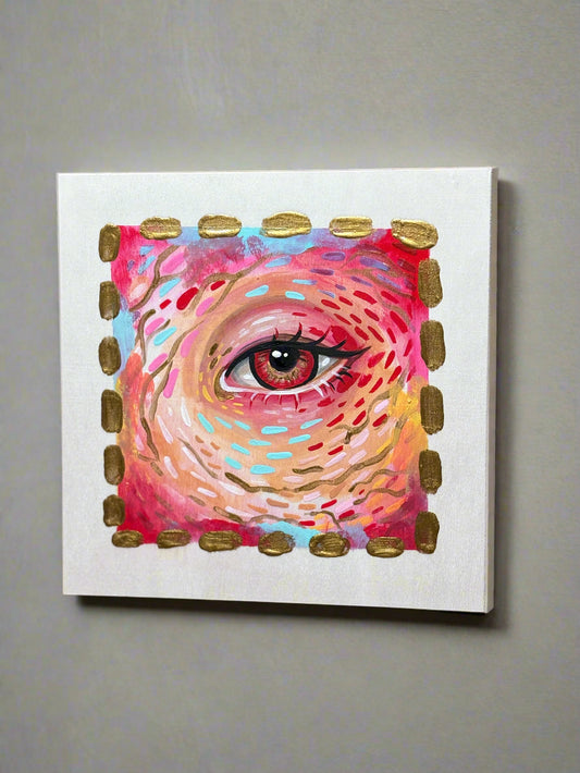 "Chromatic Watcher" Original Acrylic Painting by Echo Curios