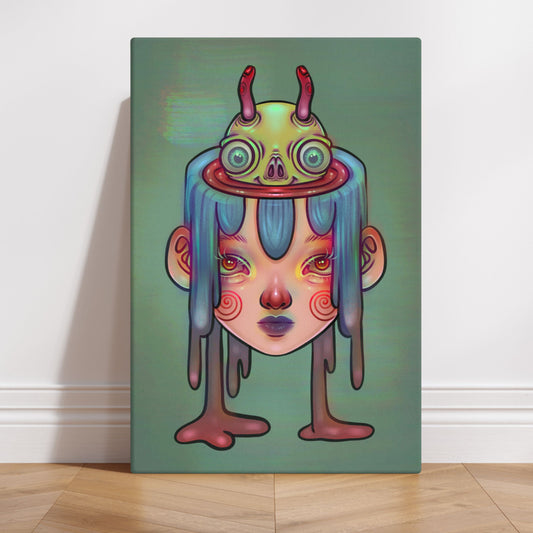 "Brain Goblin" Canvas Print by Echo Curios