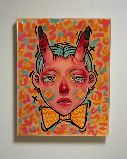 "Who?" Original Acrylic Painting by Echo Curios