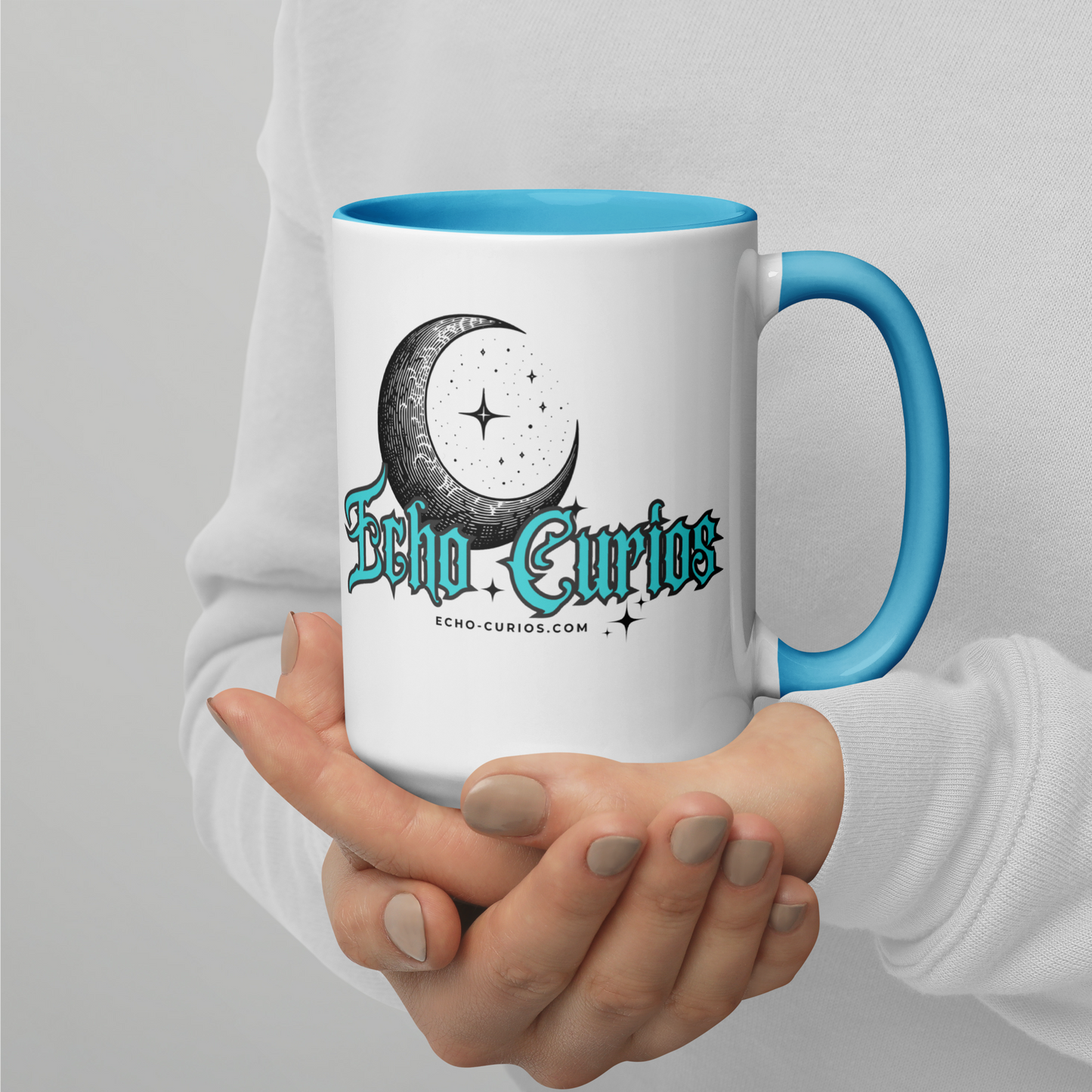 "Esnaeu" Teal Lined Coffee Mug